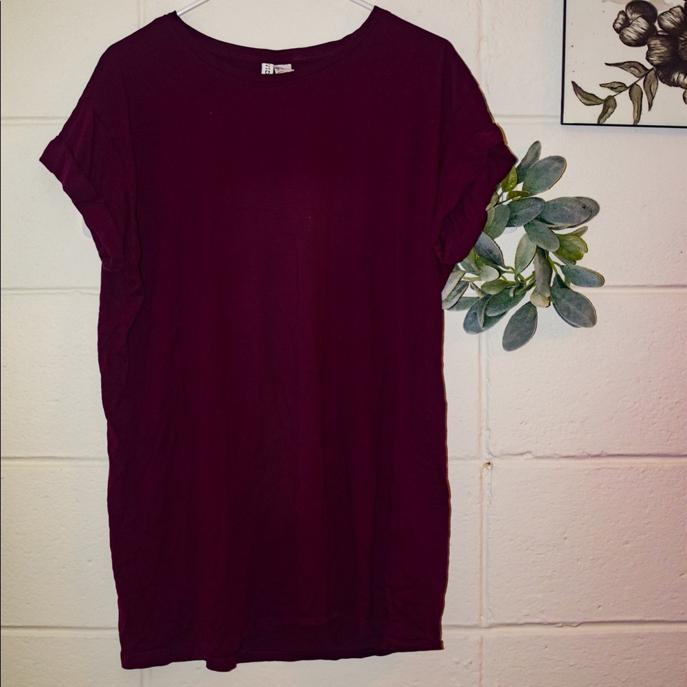 Maroon top